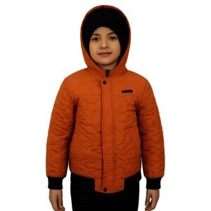 iXtreme Youth Jacket Coat Winter Orange Wavy Quilted Zip Up BOYS Size 10 / 12